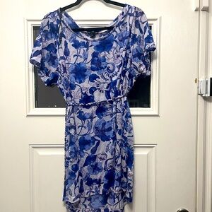 Blue and white dress